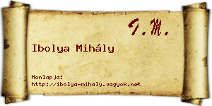 Ibolya Mihály névjegykártya