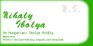 mihaly ibolya business card