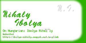 mihaly ibolya business card